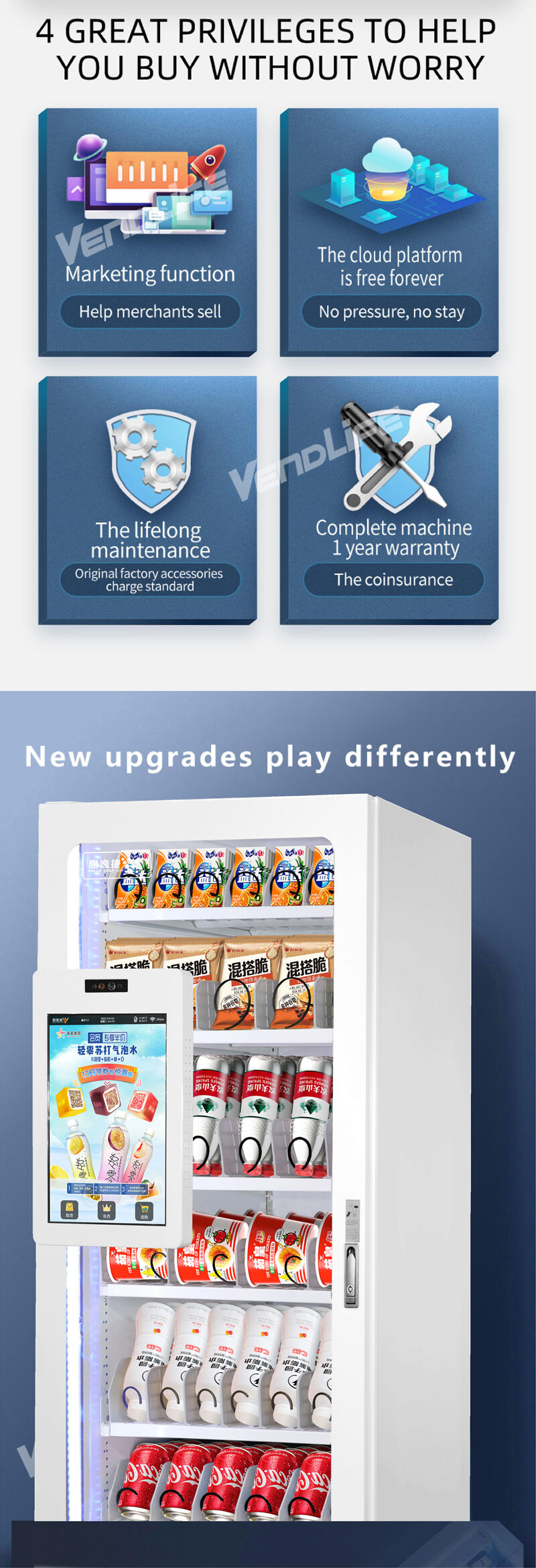 Vendlife small beverage and snack drink vending machines wall-mounted desktop vending machines manufacture