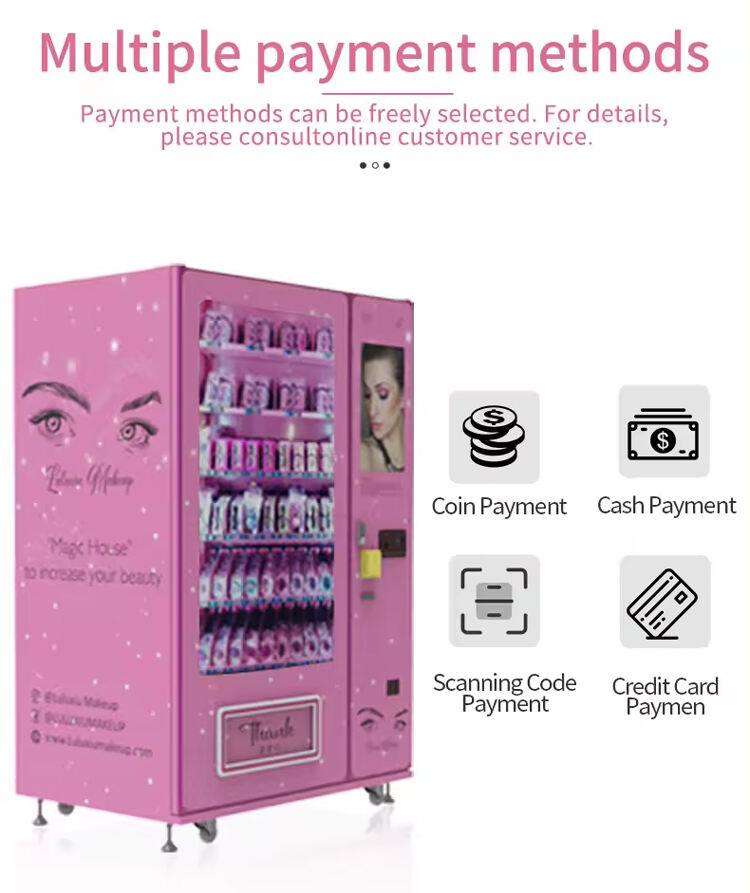 Popular beauty retail items cosmetics combo vending machine self service small lash automatic hair eyelash vending machines factory