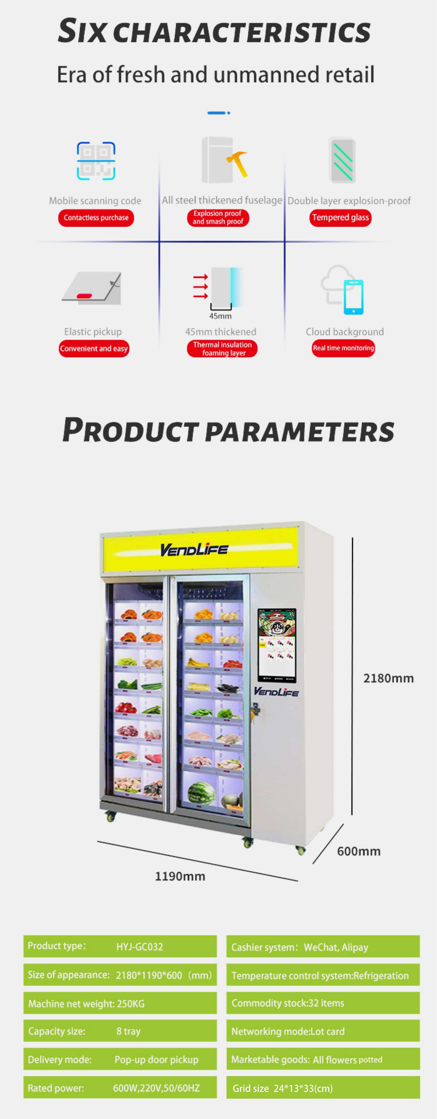 Customized Automatic Self Service Innovative Vending Machine Elegant Design Fresh Flower Vending Machine With Cooler supplier