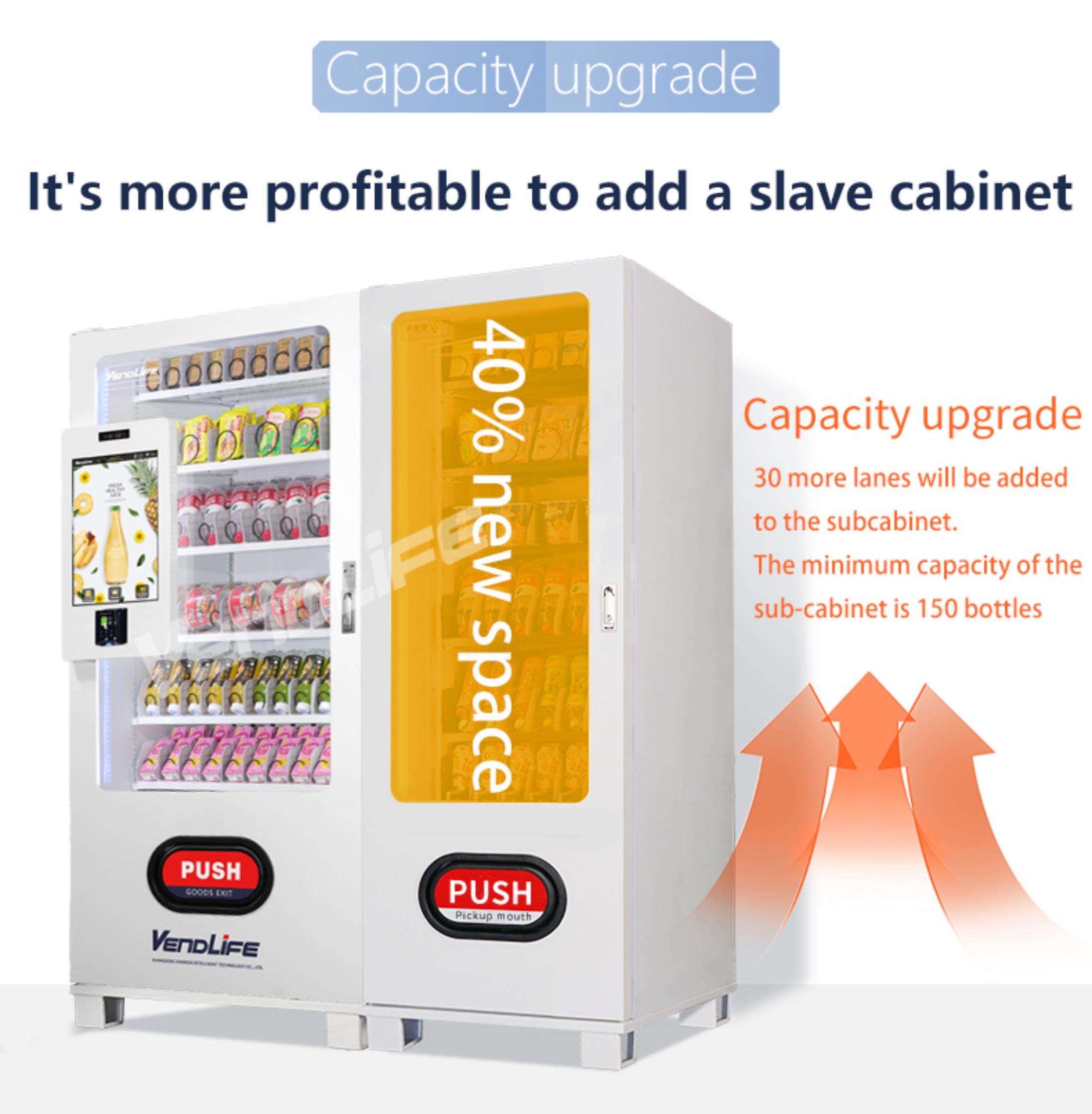 Touch Screen Fully Automatic Refrigerated Combo Vending Machine Snack and Drink Vending Machine supplier