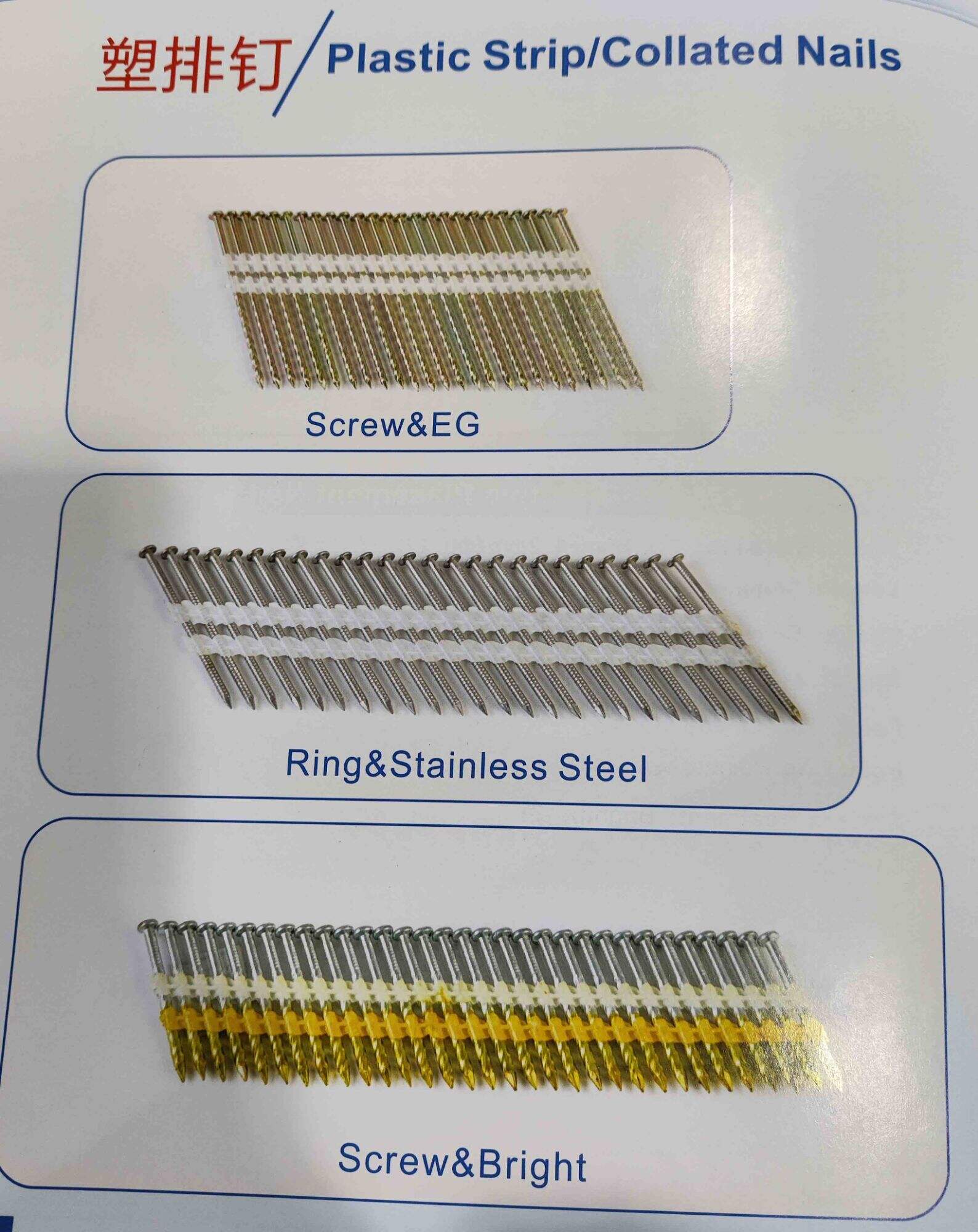 Plastic Strip/Collated Nails Packing Specifications And Production Delivery Time