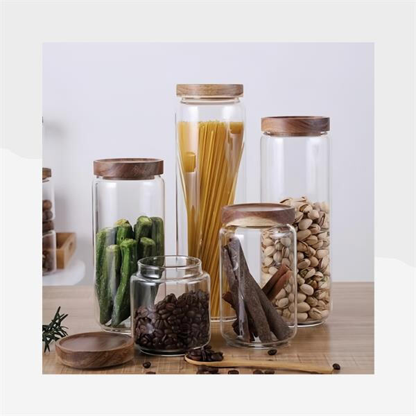 Store and organize your coffee supplies in a sleek glass jar