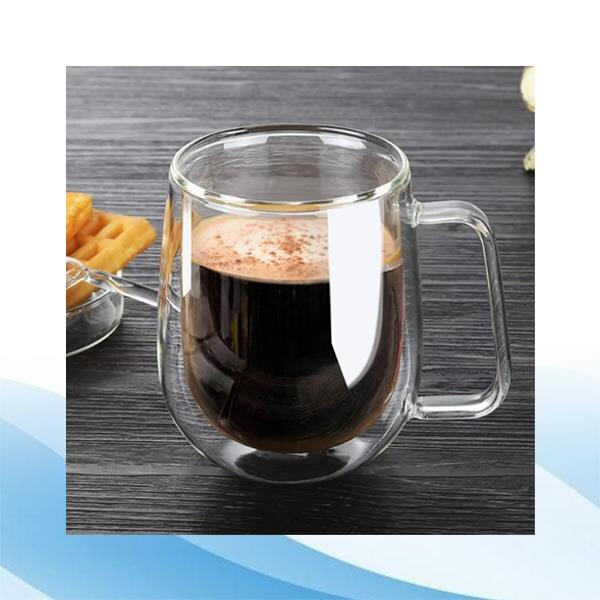 Sleek and modern design meets practicality in the double glass cup