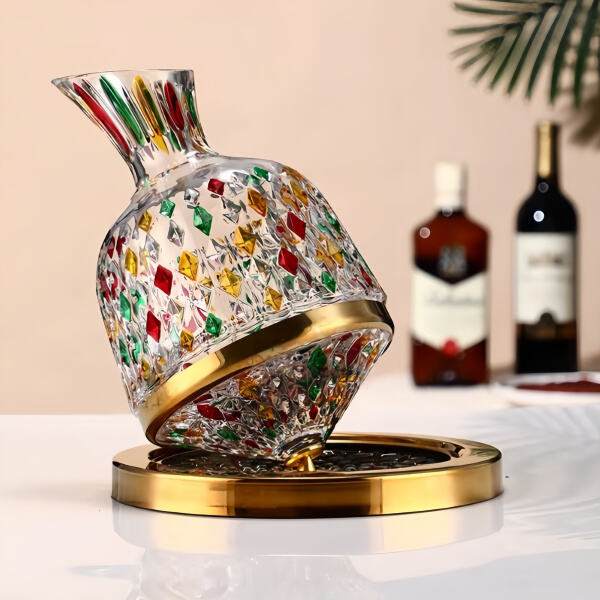 Impress your guests with a beautifully crafted wine glass decanter se