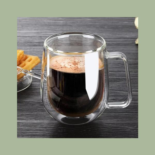Experience the ultimate coffee-drinking experience with a double glass cup