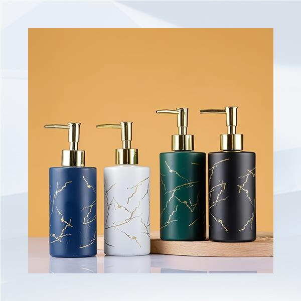 Upgrade your shower experience with a chic shampoo glass dispenser