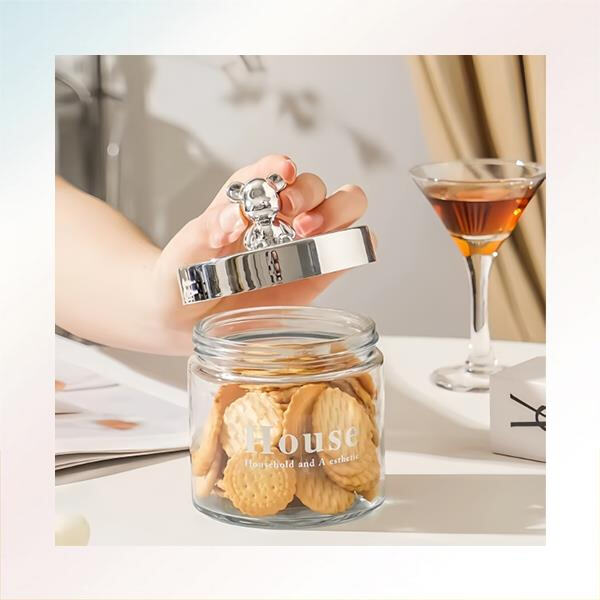 Store your favorite snacks and ingredients in durable glass food storage canisters.