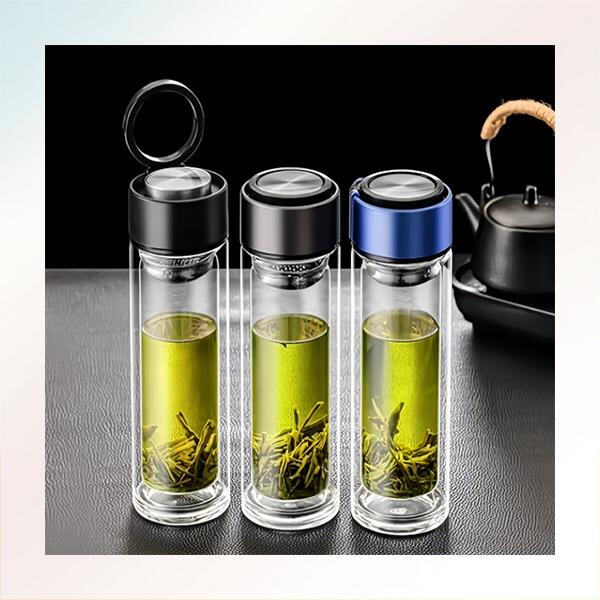 Enjoy the pure taste of water with a glass sports water bottle