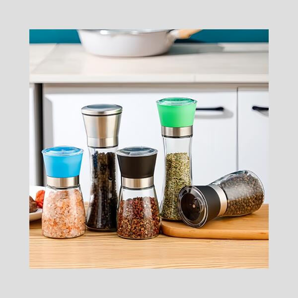 Add a touch of elegance to your spice collection with a glass jar spice se