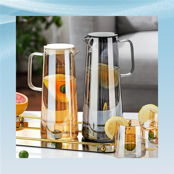 Perfect for home or office, a glass water jug with lid is a must-have for every water lover.