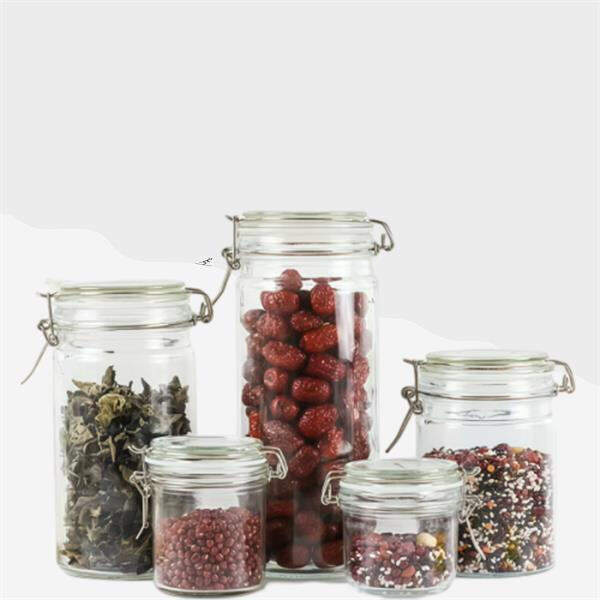 Upgrade your kitchen storage with our versatile glass containers that come with secure locking lids.