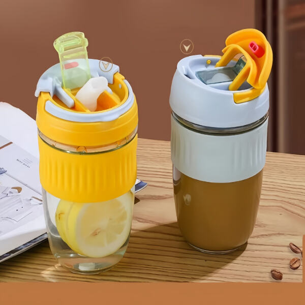 The benefits of using a glass with straw and lid