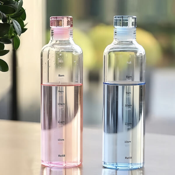 Make a statement with mini glass water bottles in trendy designs and vibrant colors