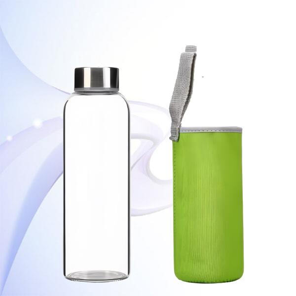 Ditch the plastic and switch to a glass water bottle with a convenient cap