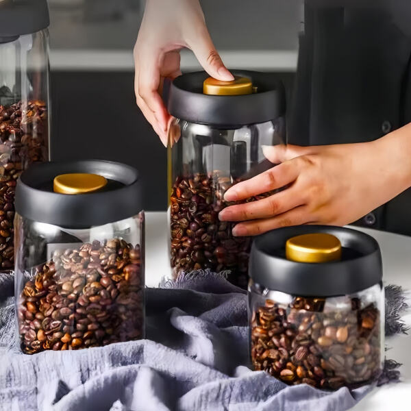 Organizing with glass bottle jars