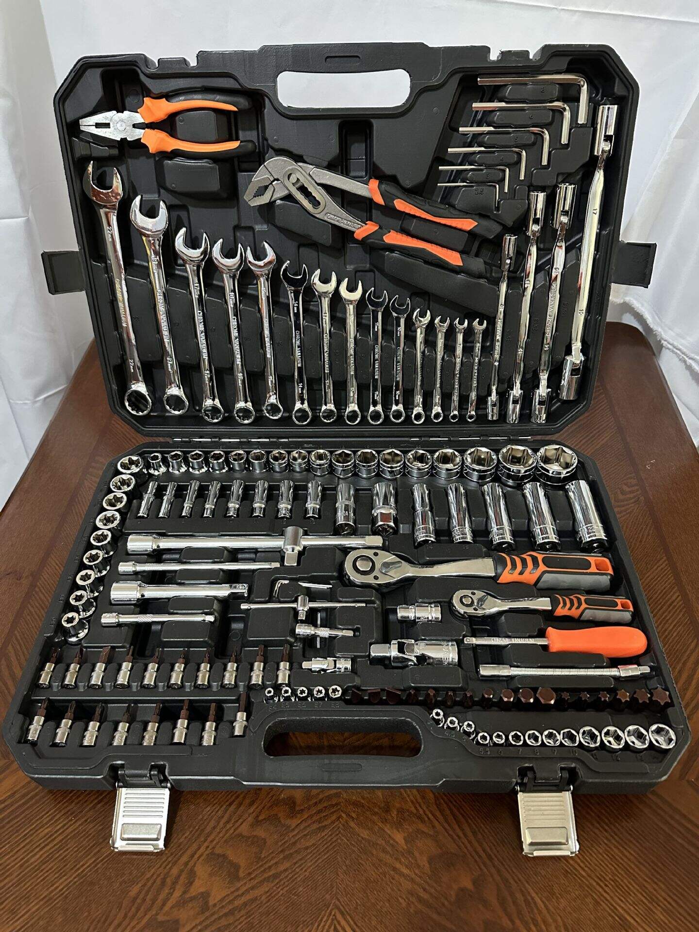 product comprehensive 137 piece pc engine repair tool set double ended wrench pliers screwdriver hex key water pump pliers electrical-3