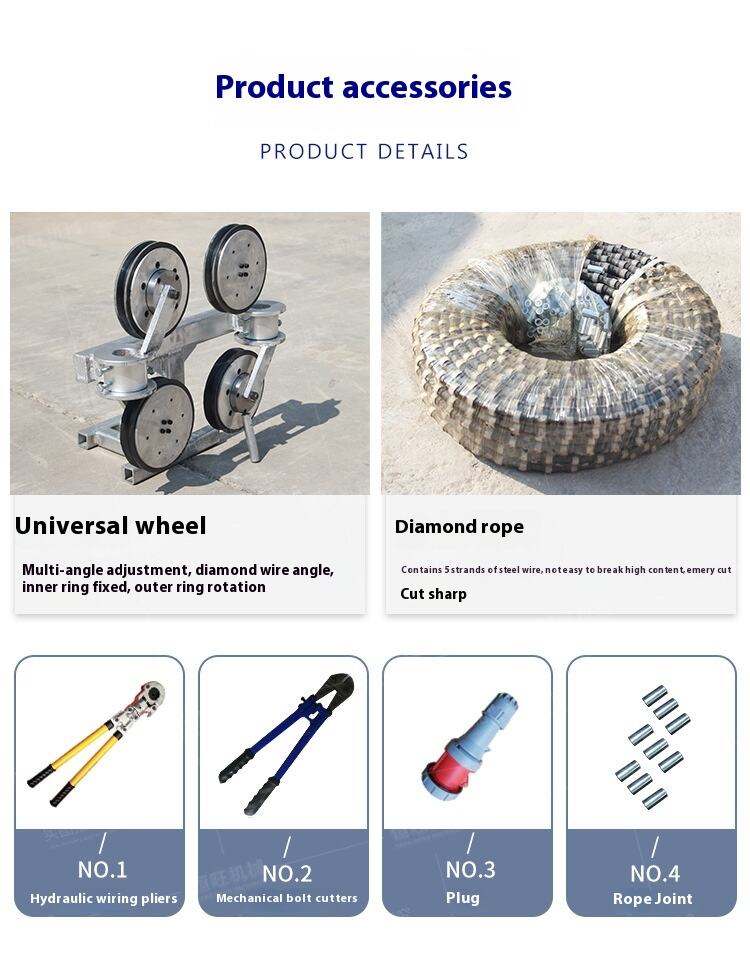 product electric diamond wire saw cutting machine core component motor farm machines for concrete wall and viaduct cutting-7