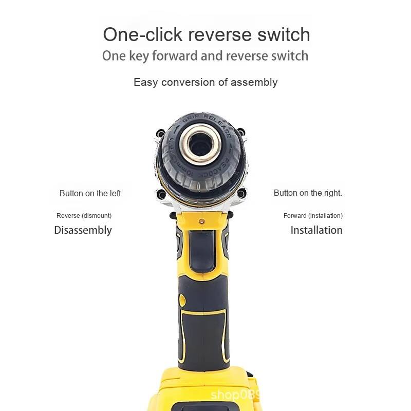 product multifunctional rechargeable lithium electric drill impact household electric screwdriver customizable oem hand drill gun drill-7