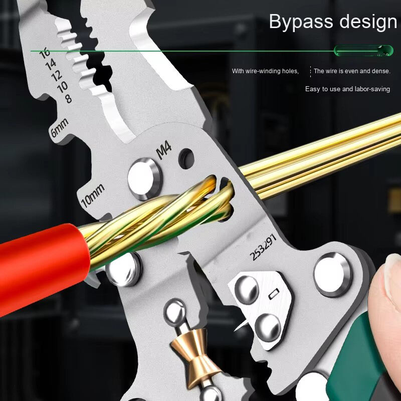 product industry leading multifunctional electrician special needle nose plier foldable electric pen wire stripper voltage fishing oem-4