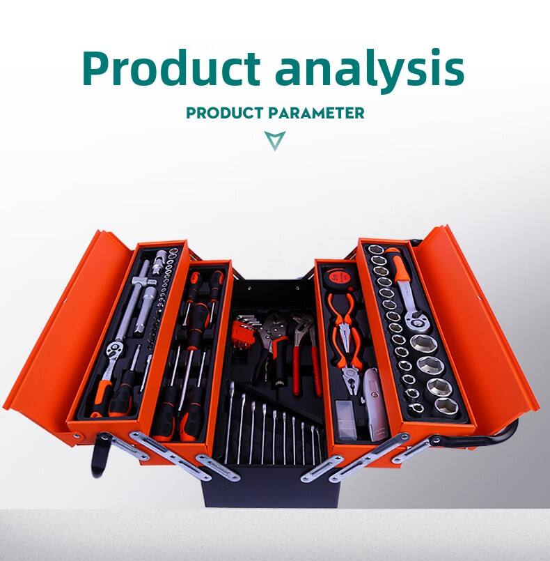 product 85 piece factory steam turbine repair set foldable three layer hardware pliers sleeve iron box household tool box product-6