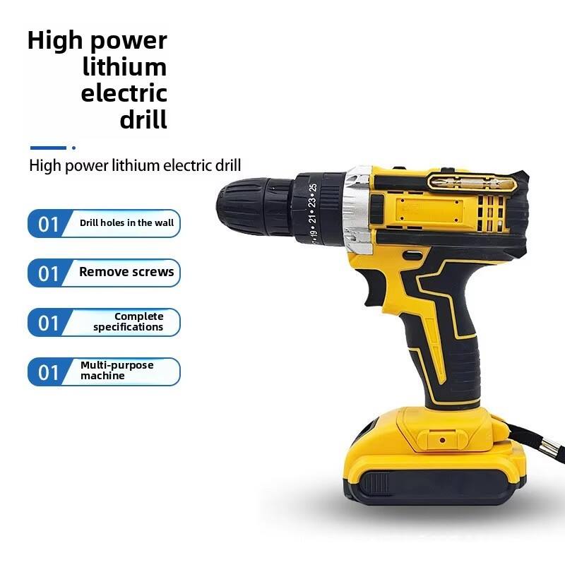 product multifunctional rechargeable lithium electric drill impact household electric screwdriver customizable oem hand drill gun drill-6