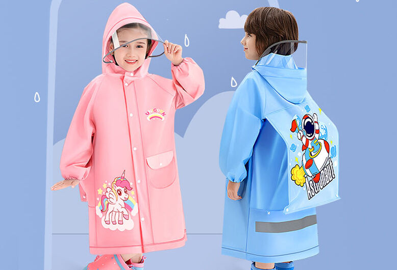 Children's windbreaker style raincoat