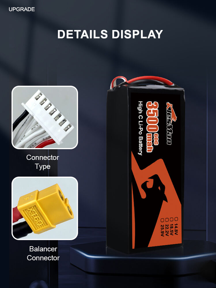 product high quality klesman fpv drone lipo battery 6s 60c 3500mah drone batteries for fpv drones-5