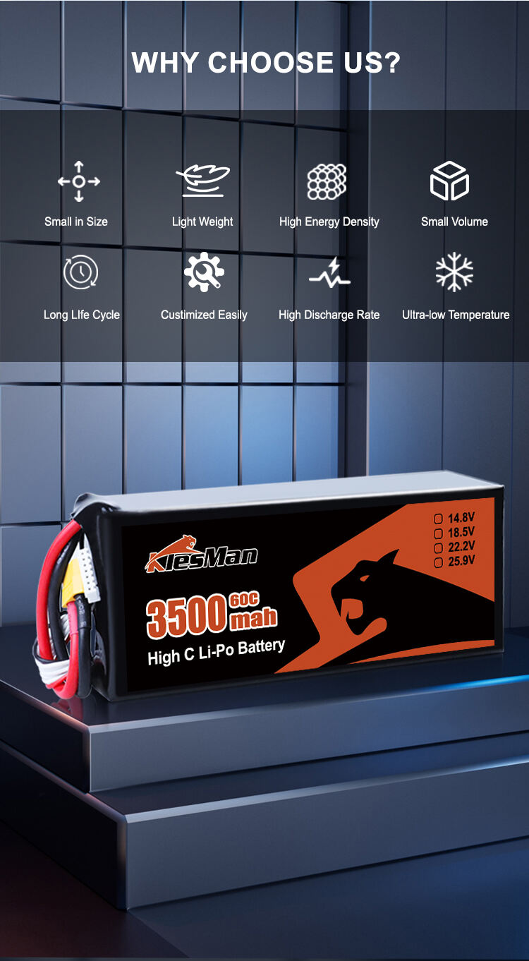 product high quality klesman fpv drone lipo battery 6s 60c 3500mah drone batteries for fpv drones-4