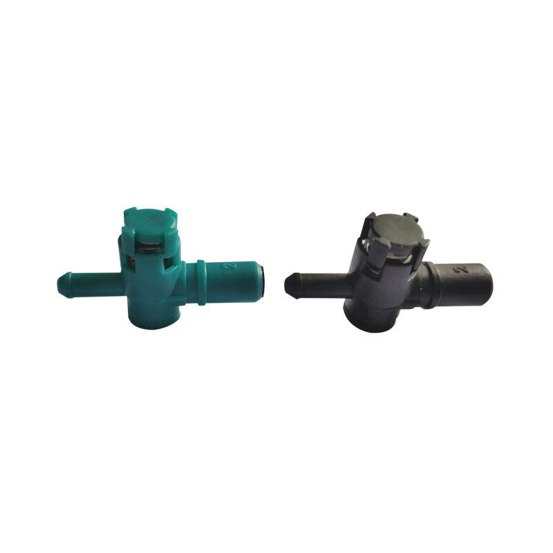 Manual Plastic push button air release valve na may maliit na metal o plastic arrow connector