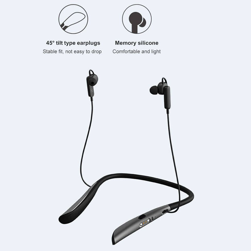 Amplificador auditivo recargable Bluetooth e audífonos con control de aplicación, auriculares sen fíos para o pescozo Amplificadores de son para a perda auditiva, dispositivo auditivo con cancelación de ruído para adultos maiores