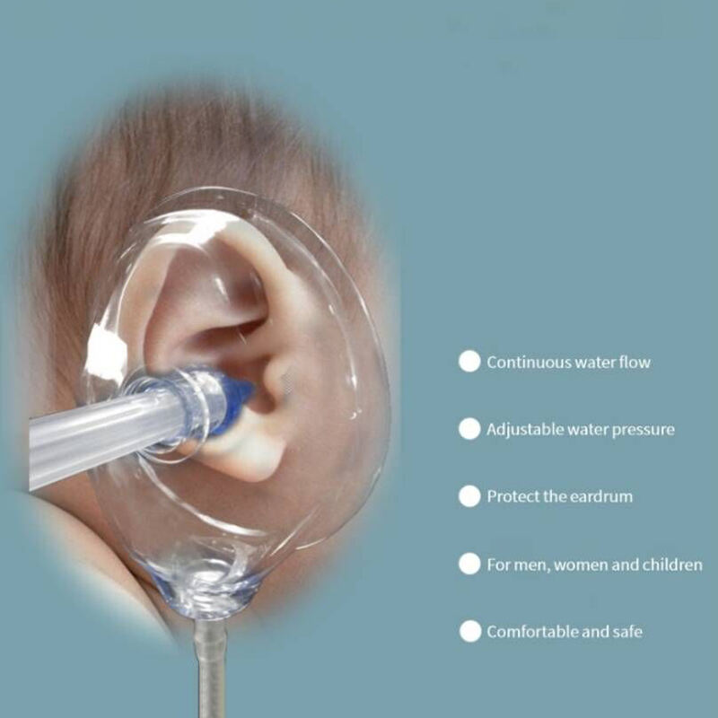 Eliminador de cera dos oídos para a limpeza dos oídos e irrigación Lavado de oídos Limpeza dos oídos Lavado seguro e forma eficaz Cera de acumulación de oídos de fácil lavado, tapa para oídos 6 puntas para oídos
