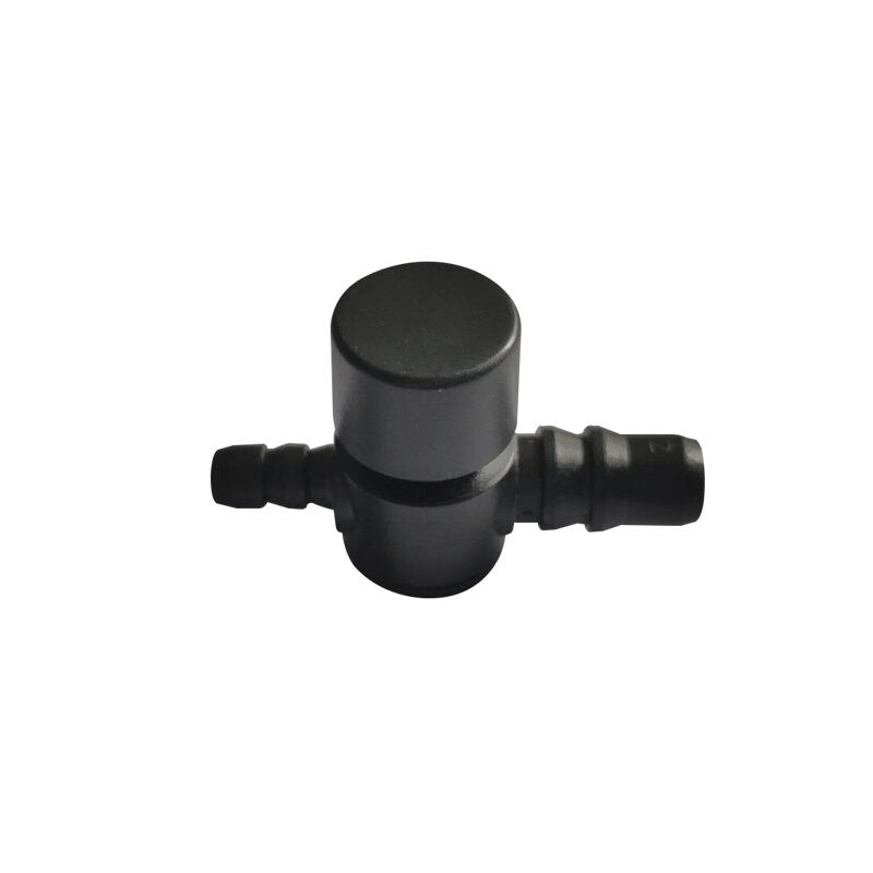 Válvula de liberación de aire manual con botón pulsador de plástico con conector de frecha de metal ou plástico pequeno