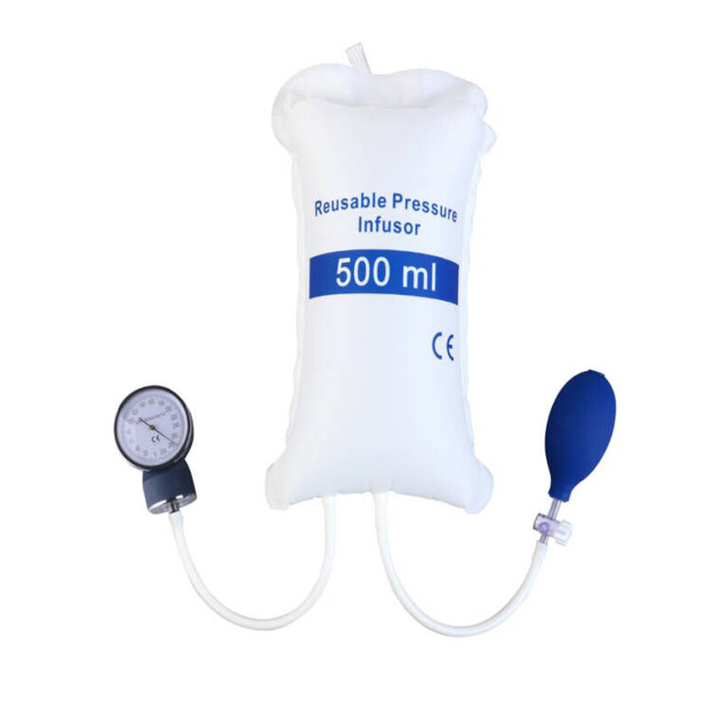 अमेरिकन हॉस्पिटल सप्लाई मेडिकल प्रेशर इन्फ्यूजन बैग - 500 मिली/1000 मिली/3000 मिली, 3-वे स्टॉपकॉक या ट्विस्ट वाल्व के साथ IV पोल इन्फ्यूजन बोरी, कलर-कोडेड गेज मेडिकल सप्लाई और उपकरण