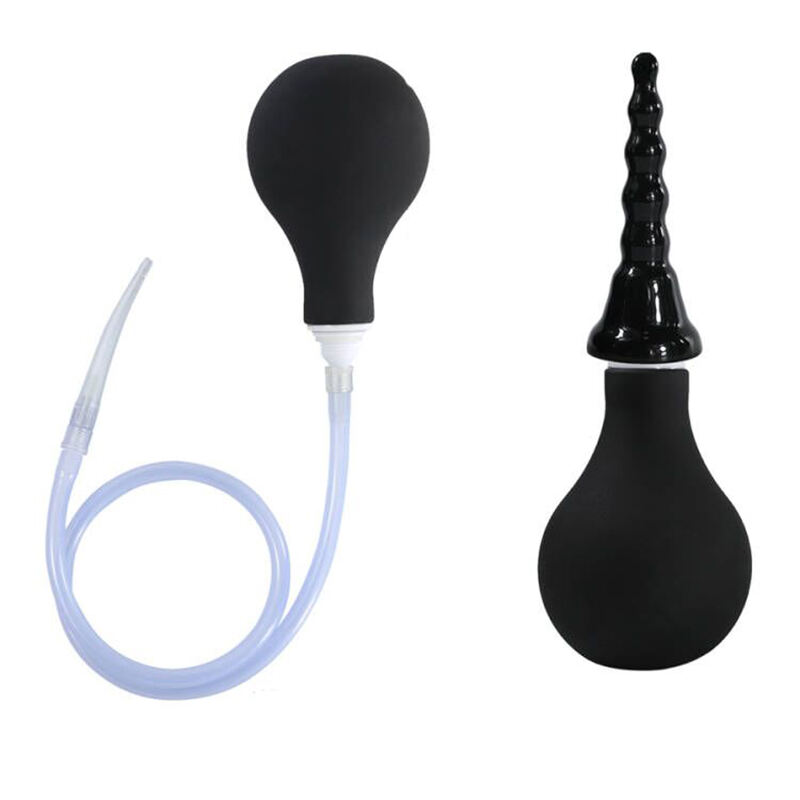 Komplete llambash klizmë për gra dhe burra, dush intim për femra, llambë anale për dush me 5 hundë të zëvendësueshme dhe tub silikoni 27.56 inç, BPA dhe ftalate pa pastrim