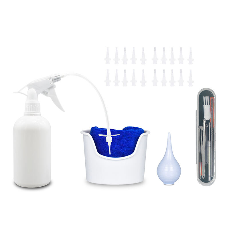 Kit de retrait de cérumen, système de rinçage d'irrigation des oreilles, nettoyeur de cire, rinçage des oreilles, nettoyage des oreilles, lavage sûr et efficace, lavage facile, accumulation de cire, bassin d'oreille, 6 embouts auriculaires