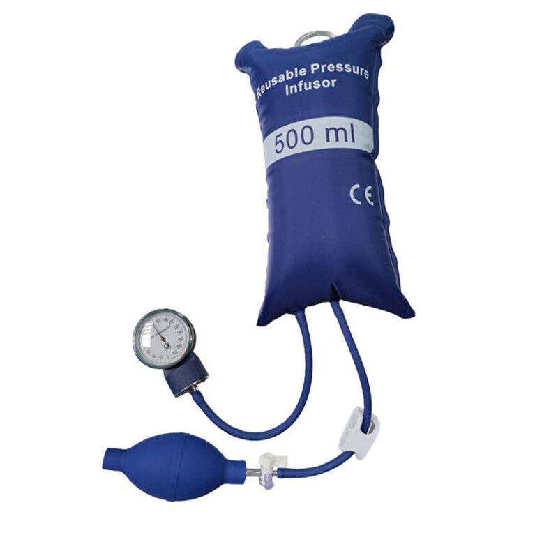 Túi truyền áp lực -500ml/1000ml/3000ml để truyền nhanh máu và dịch, truyền dịch với cột hiển thị áp suất/máy đo hậu môn cho cấp cứu bệnh viện