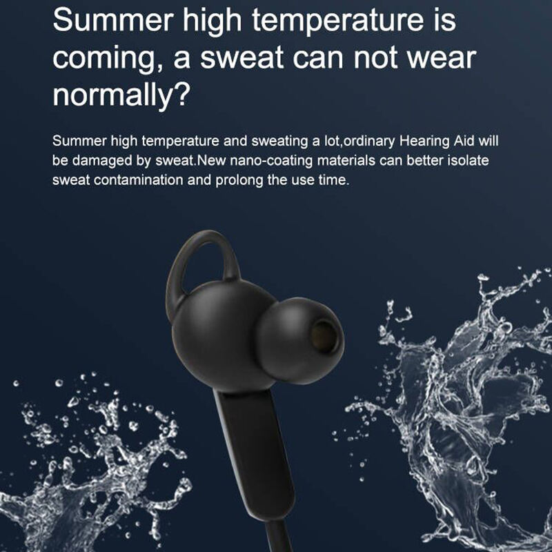 Bluetooth oppladbar hørselsforsterker og hjelpemidler med appkontroll, trådløse nakkebåndshodetelefoner Lydforsterkere for hørselstap, støyreduksjon for hørselsapparater for eldre voksne