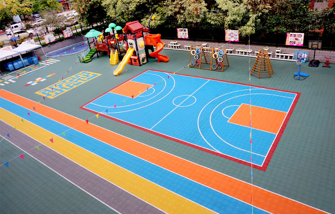 High Quality Outdoor Basketball Court Floor Tiles Artificial Grass And Sports Flooring Suppliers manufacture