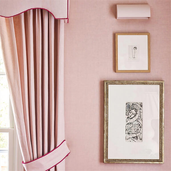 Add a Pop of Pink with Curtain Fabric
