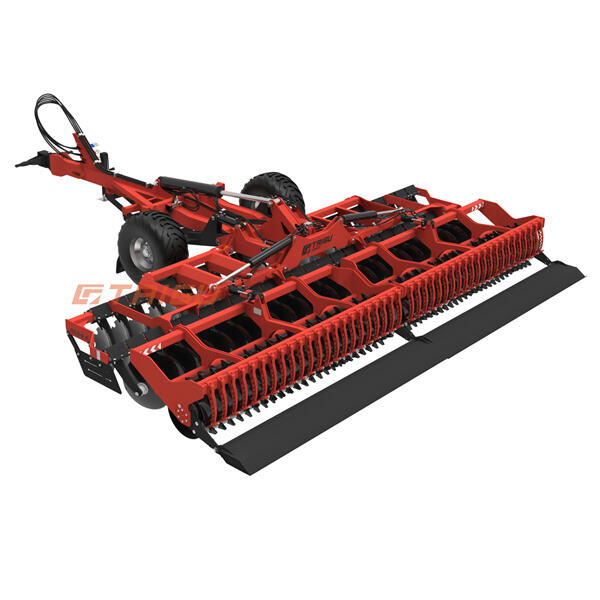 Enhancing soil structure and moisture retention with a disc harrow and roller combination