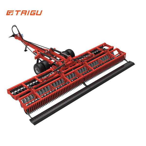 Easily adjust the depth and angle of a drag harrow for precise leveling work.