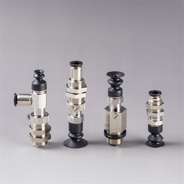 Suction guns with ball bearing buffers for improved precision and speed