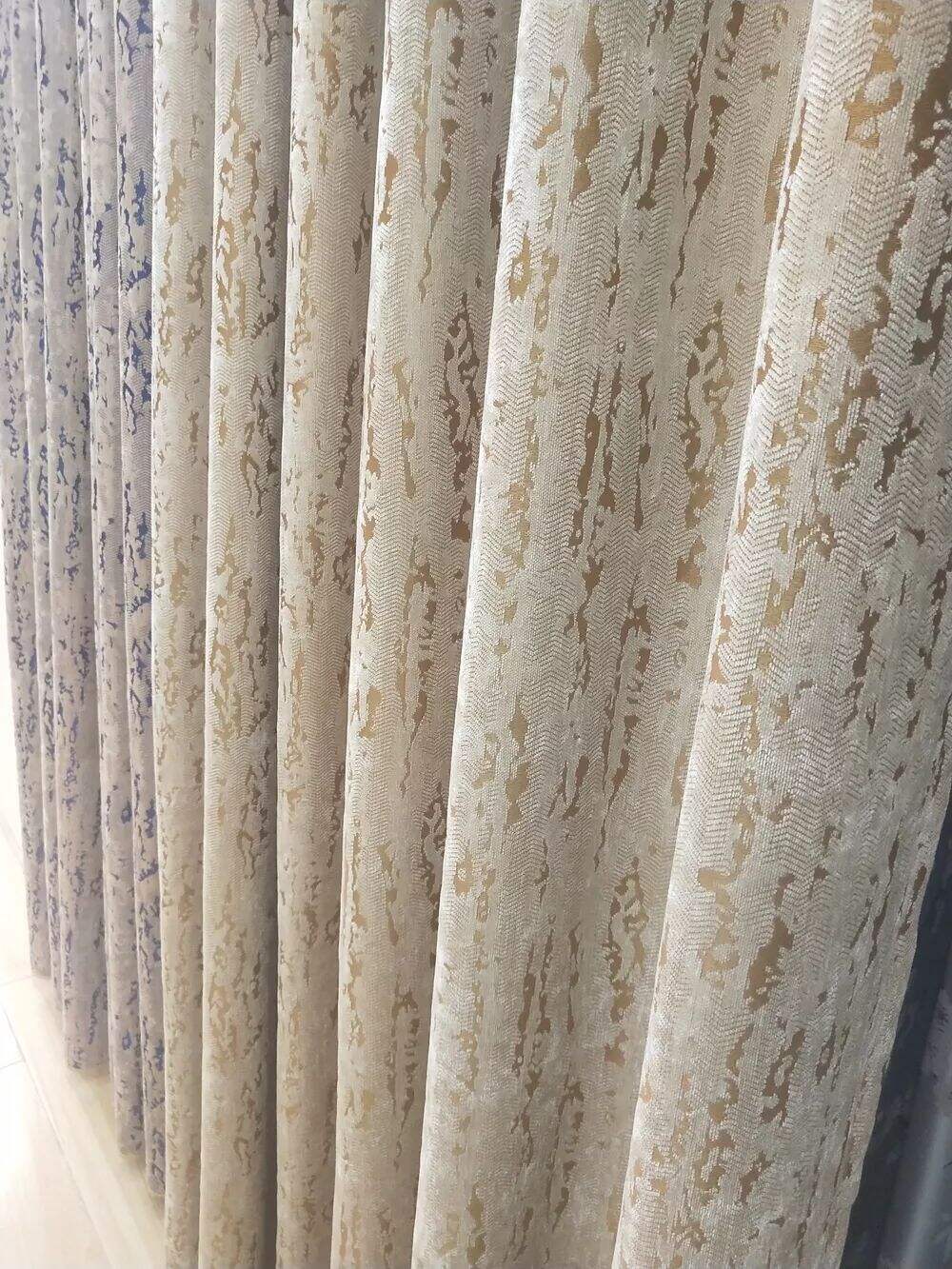 foulola news1688 series velvet jacqu rd curtain fabric 2832m671829-6