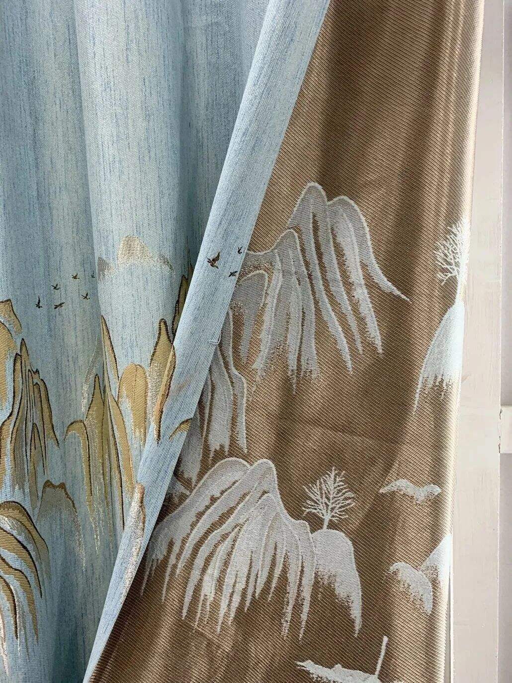 Foulola News:2.8m-3.15m Width Blackout Jaquard Curtain Fabric factory