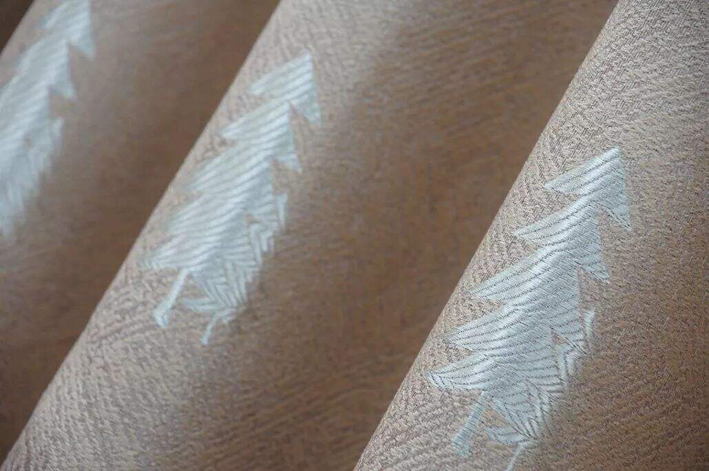 Foulola: Linen Style Polyester Brushed Jacquard Curtain supplier