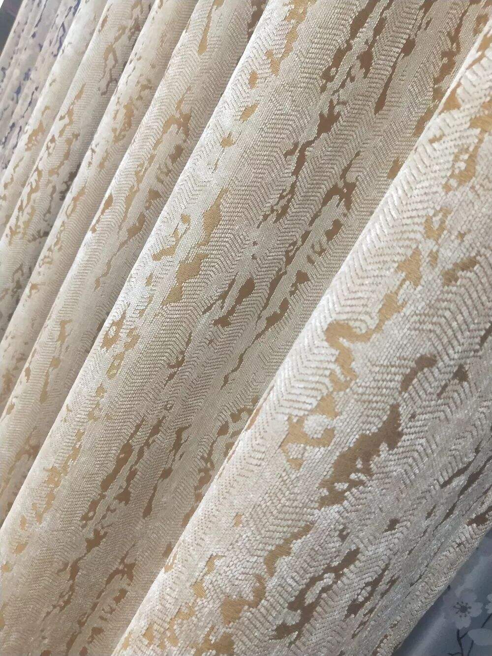 foulola news1688 series velvet jacqu rd curtain fabric 2832m671829-5