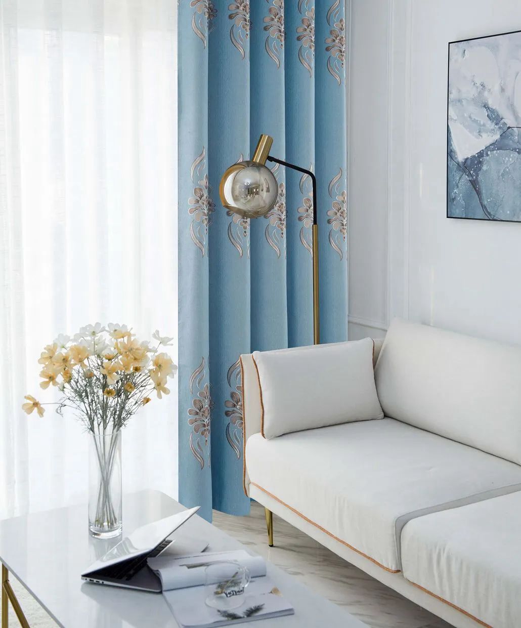 Foulola News:2.8/3.2m Width Jacquard Blackout Curtain 2201Series supplier