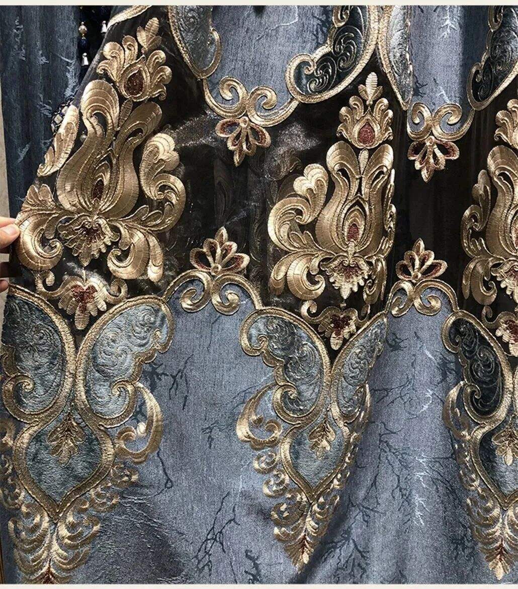 Foulola: X-2021 Series High Grade Embroidery Curtain with Sheers details