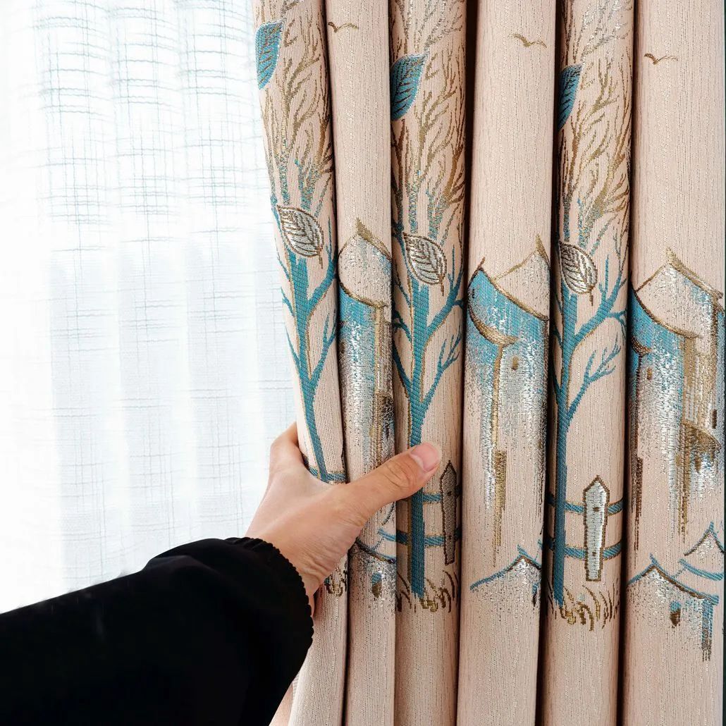 Foulola News:2.8/3.2m Width Jacquard Blackout Curtain 2201Series factory
