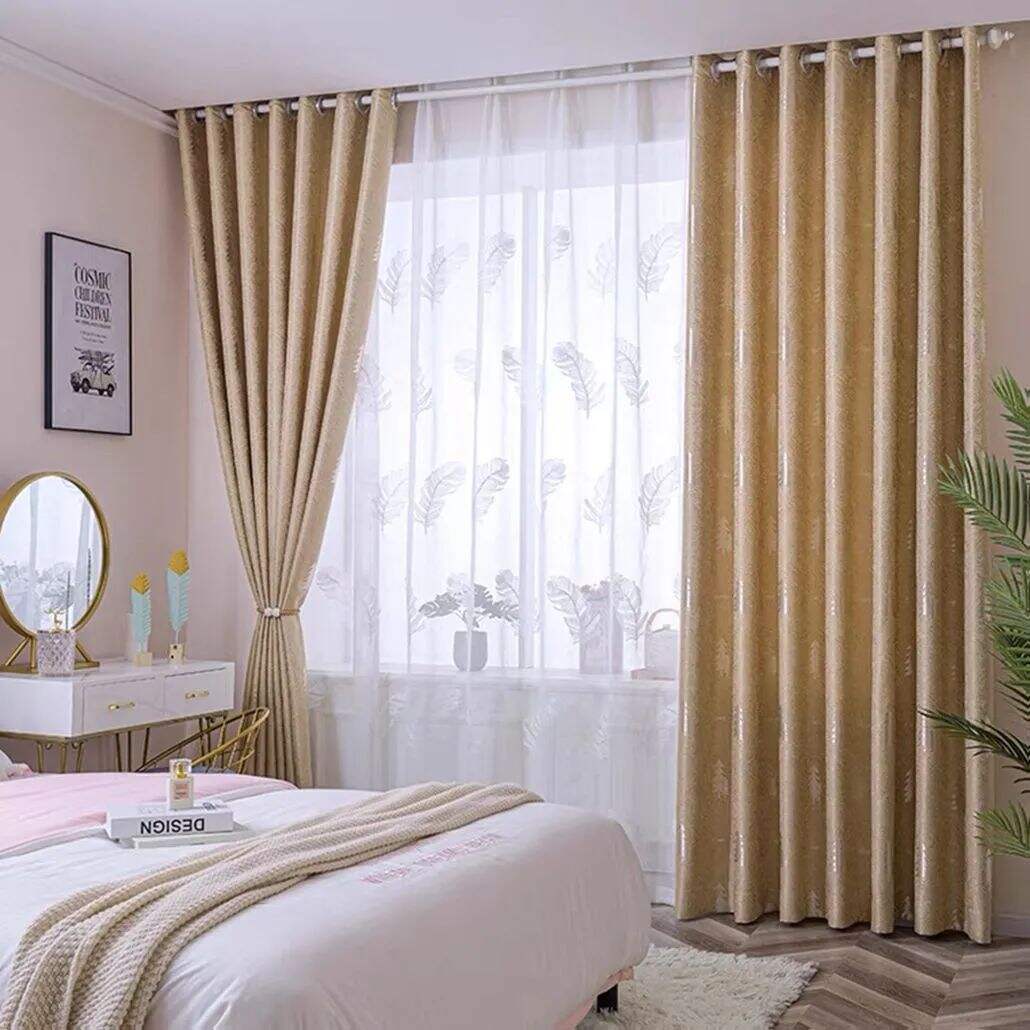 Foulola: Linen Style Polyester Brushed Jacquard Curtain supplier
